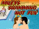 Mileys Swimming Hot Fun