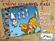 Bambi and Friends Online Coloring