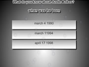 Justin Bieber Flash Quiz